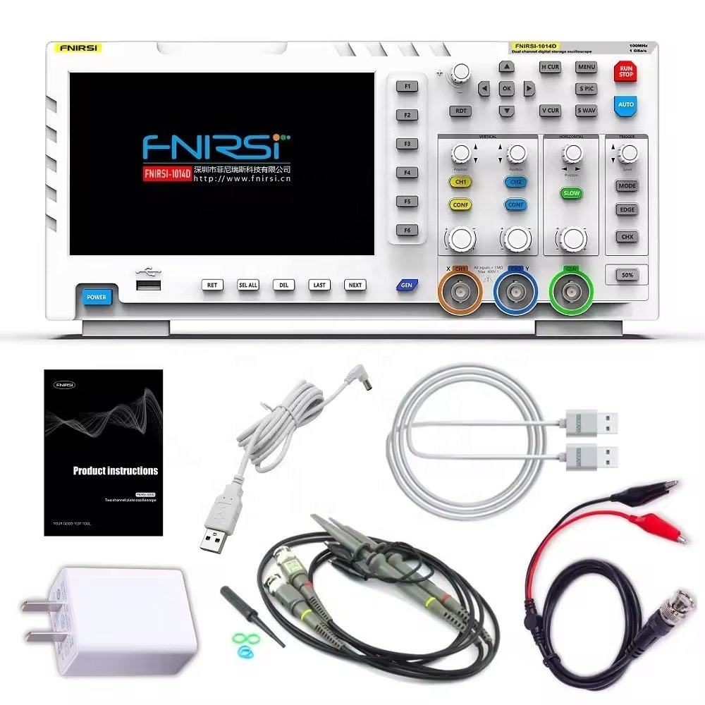 FNIRSI 1014D Digital Oscilloscope storage 2 in 1 Dual Channel oscilloscope 100MHz with Signal Generator