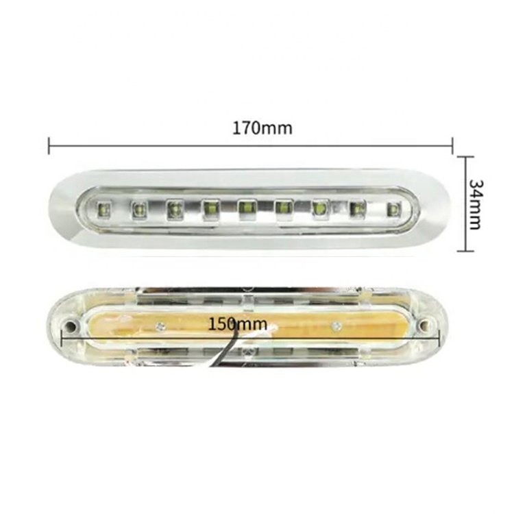 9LEDS Led Clearance Lights Side Marker Lights 10-30V Truck Lighting System Truck Led Side