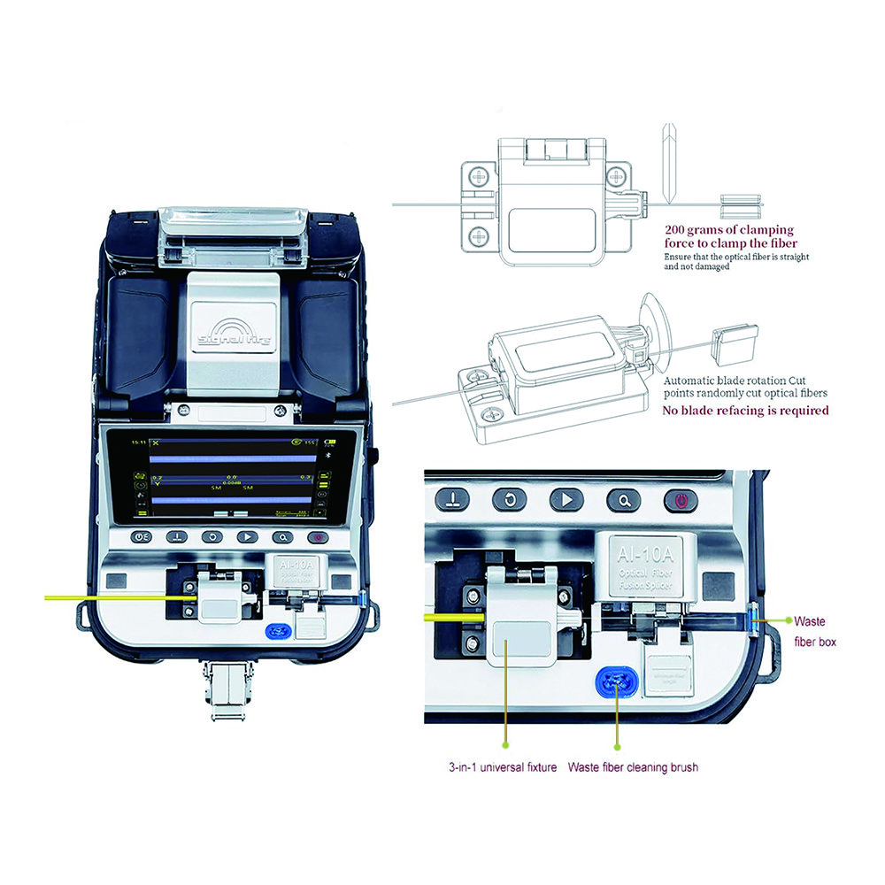 6s Splicing Ai-10a Fourth Generation Of Optical Fiber Fusion Splicer Splicing Machine With Electric Cleaver