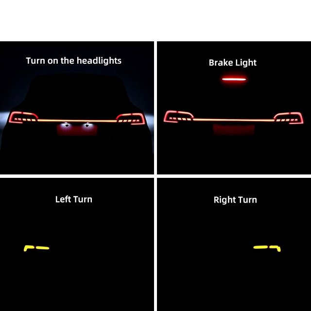 Car exterior accessories LED Tail Light Brake Rear Lamp Modified Rear Lights through tail lights For Tesla Model 3/y 2019-2023