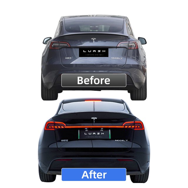 Car exterior accessories LED Tail Light Brake Rear Lamp Modified Rear Lights through tail lights For Tesla Model 3/y 2019-2023