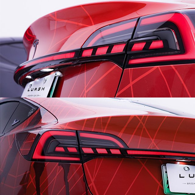 Car exterior accessories LED Tail Light Brake Rear Lamp Modified Rear Lights through tail lights For Tesla Model 3/y 2019-2023