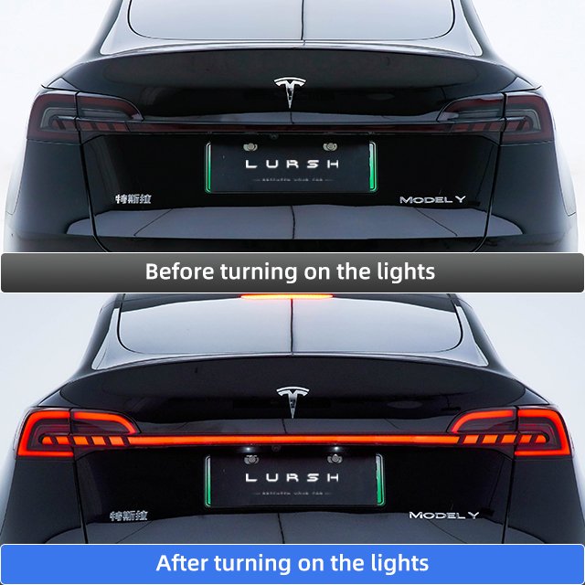 Car exterior accessories LED Tail Light Brake Rear Lamp Modified Rear Lights through tail lights For Tesla Model 3/y 2019-2023