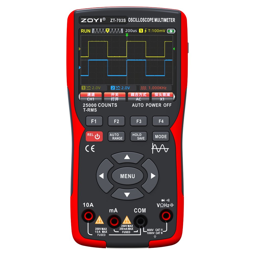 ZOYI ZT-703S oscilloscope multimeter 2 channel digital oscilloscope with multimeter digital oscilloscope price signal generator