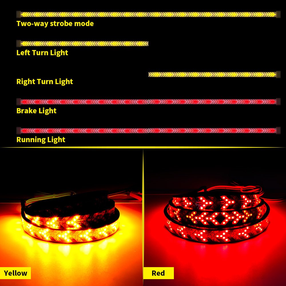 48Inch/60inch LED Tailgate Light Strip Turn Signal Reverse Brake Light Car Tail Light Bar For Pickup Trunk Trailers
