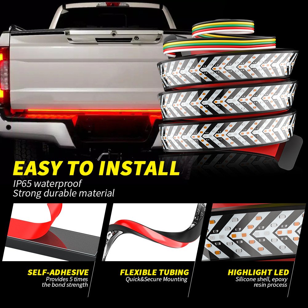 48Inch/60inch LED Tailgate Light Strip Turn Signal Reverse Brake Light Car Tail Light Bar For Pickup Trunk Trailers