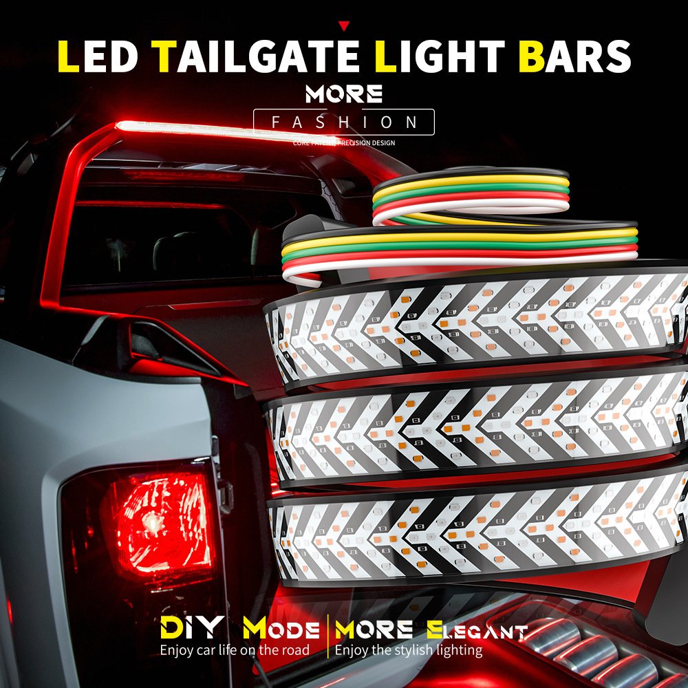 48Inch/60inch LED Tailgate Light Strip Turn Signal Reverse Brake Light Car Tail Light Bar For Pickup Trunk Trailers
