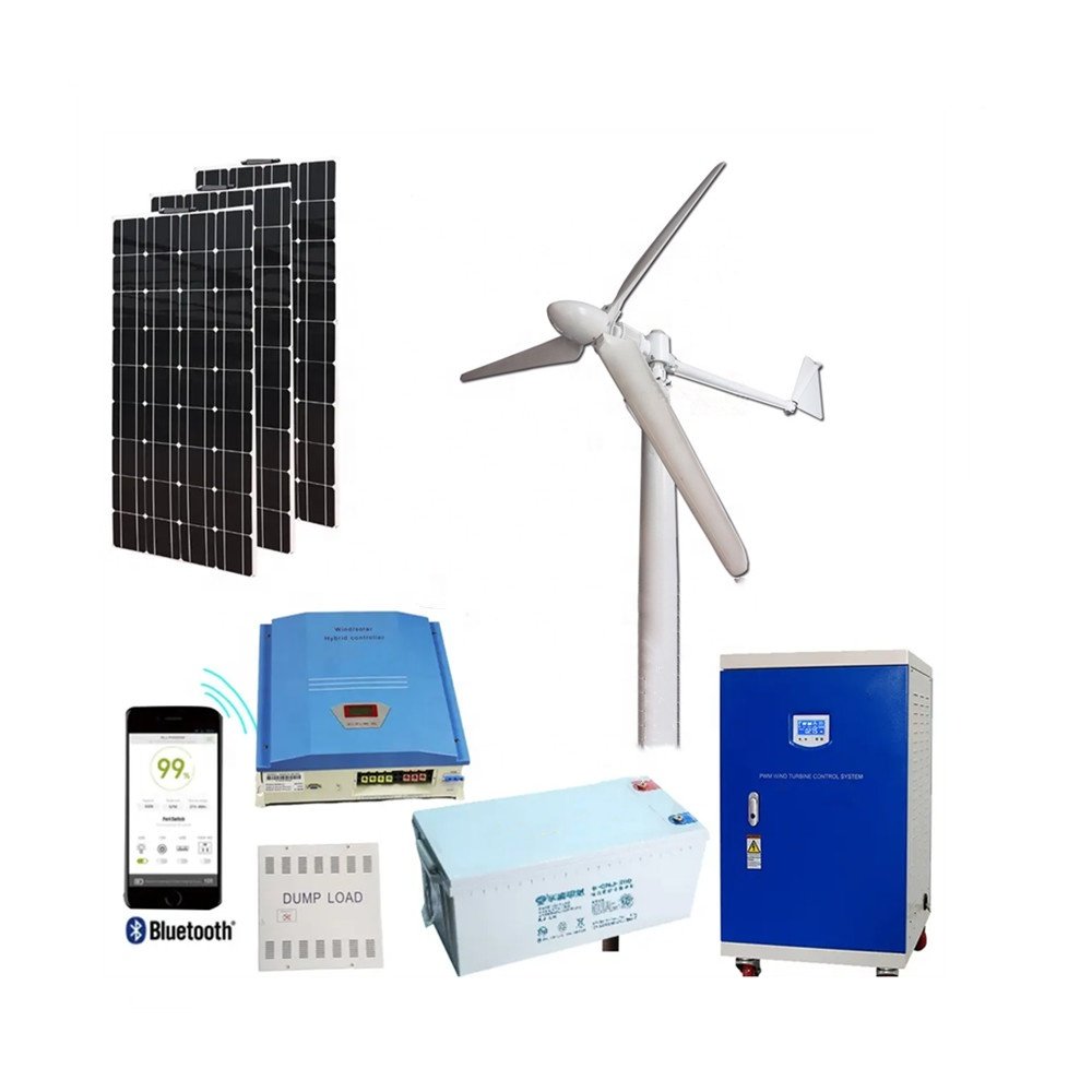 China Factory Wind Solar Power System 2KW 3KW 4kw 5KW 10KW 15kw 20kw 30kw 50kw Horizontal Wind Turbine Generator for home