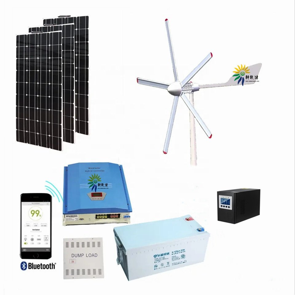 China Factory Wind Solar Power System 2KW 3KW 4kw 5KW 10KW 15kw 20kw 30kw 50kw Horizontal Wind Turbine Generator for home