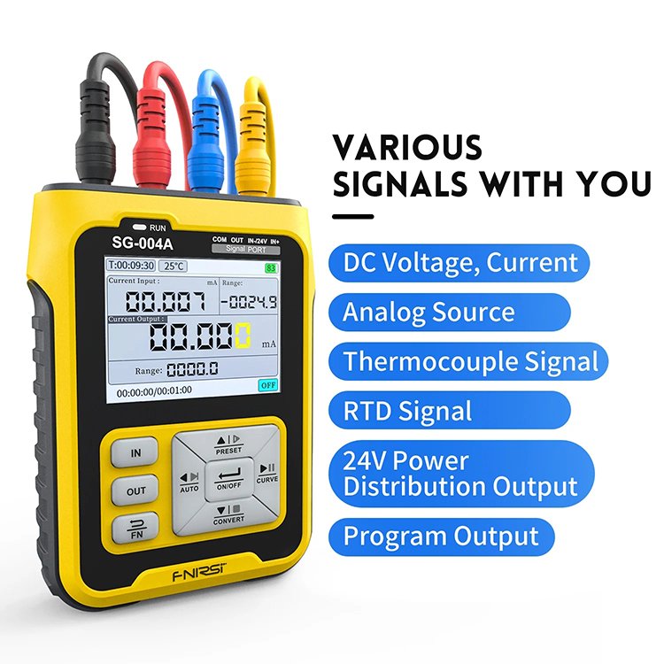 FNIRSI Multifunctional Signal Generator SG-004A 4-20mA PT100 Thermocouple Resistance Pressure Transmitter Process Calibrator