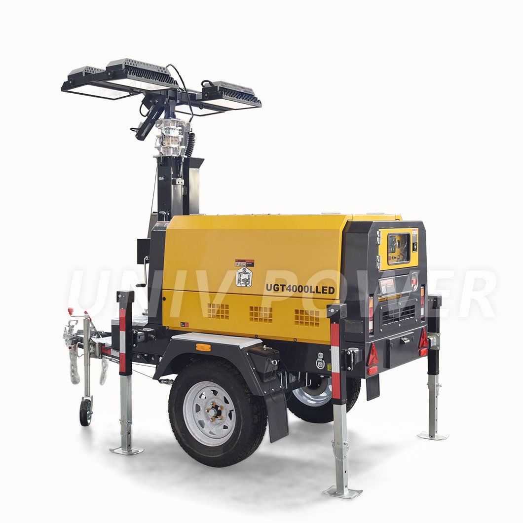 Portable 2kw 4kw 8kw 16kw LED diesel generator light tower