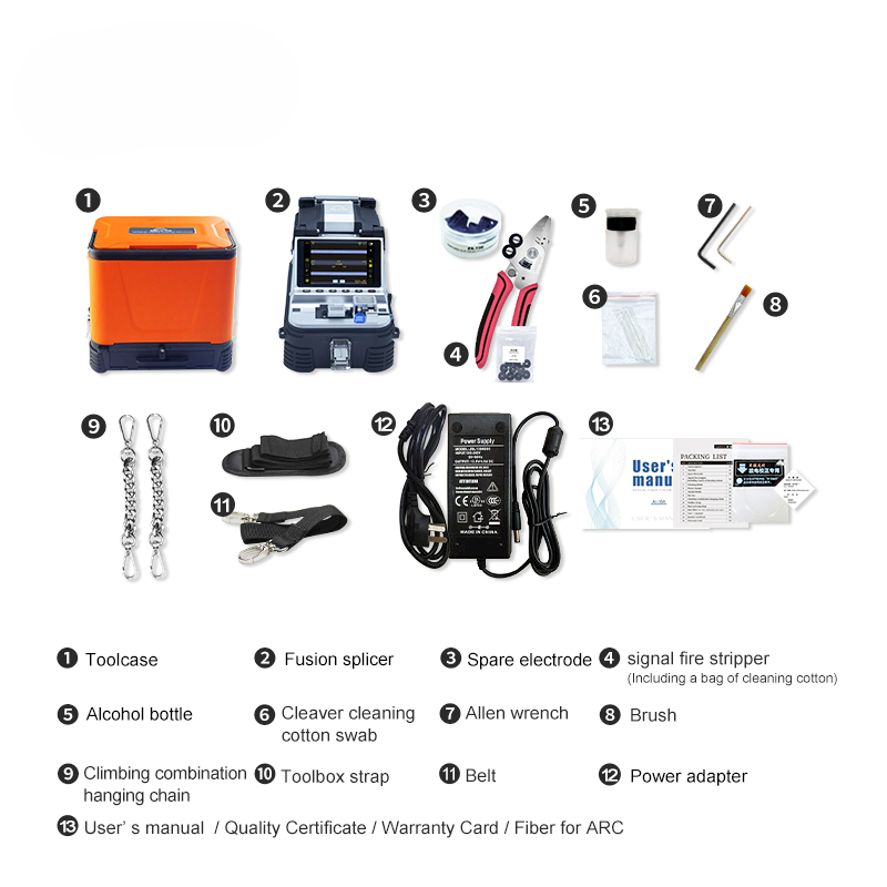 Newly Splicing Ai-10a Fourth Generation Of Optical Fiber Fusion Splicer Splicing Machine With Electric Cleaver