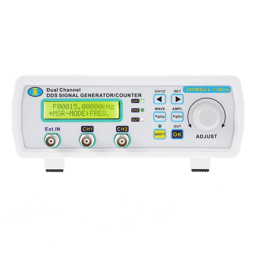 200MSa/s 6MHz Digital DDS Function Signal Generator Arbitrary Waveform Dual-CH Frequency Meter 0-80KHz Power Signal Bandwidth