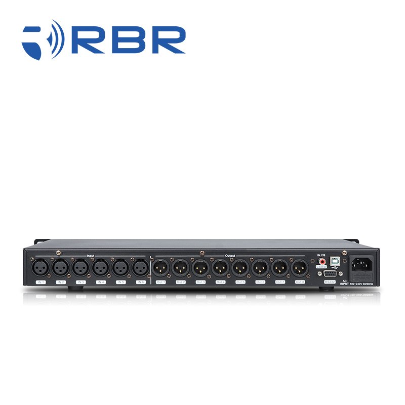 Touch screen b2008 8in*8out digital audio array speaker management processor with Matrix connection