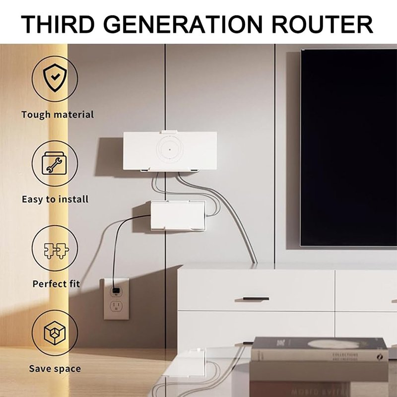 Starlink Mount for Wall Router Protection Brackets Holder for Star Link Mesh Router V3 Signal Integrity Space Saving Starlink