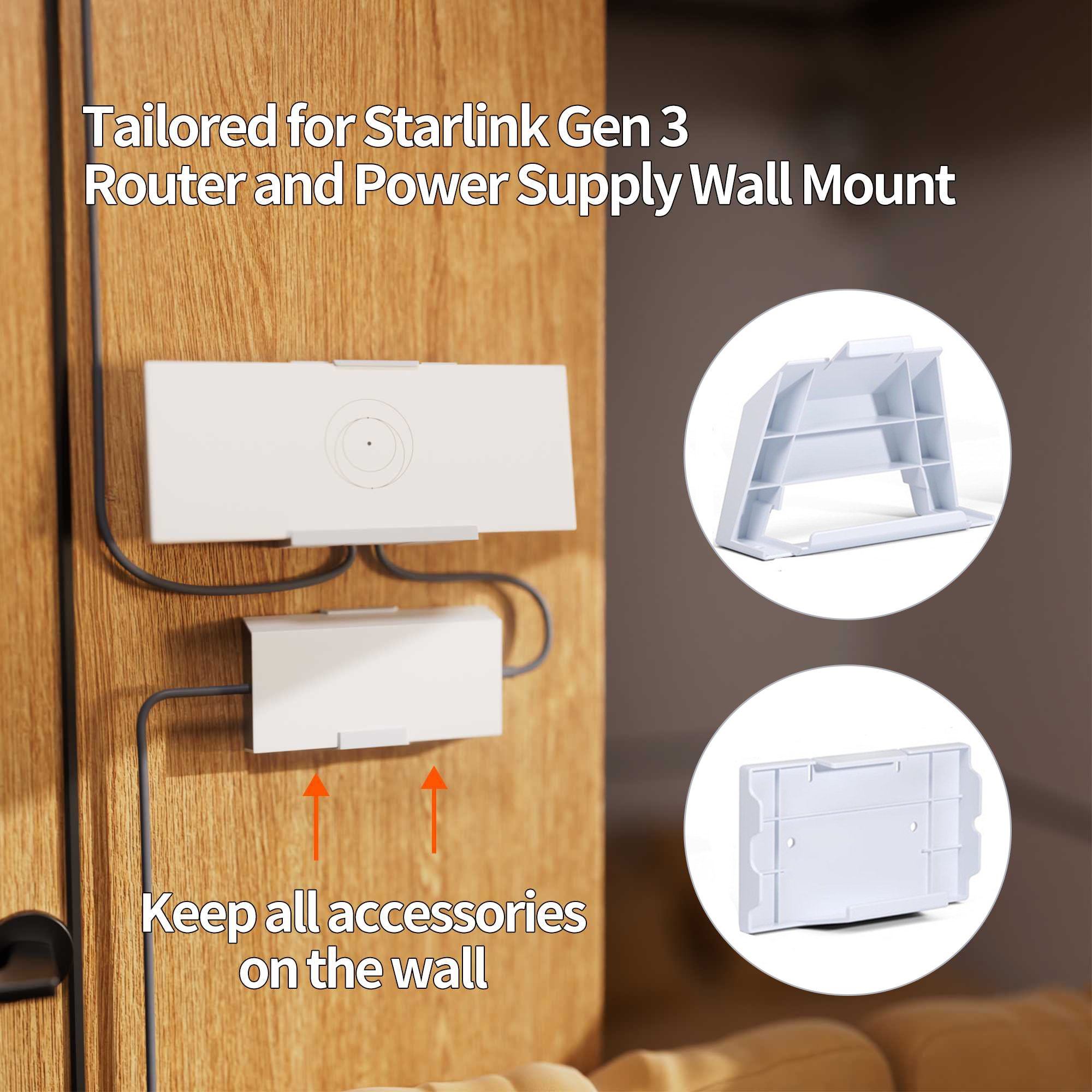 Starlink Mount for Wall Router Protection Brackets Holder for Star Link Mesh Router V3 Signal Integrity Space Saving Starlink