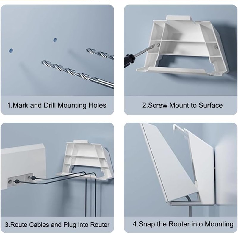 Starlink Mount for Wall Router Protection Brackets Holder for Star Link Mesh Router V3 Signal Integrity Space Saving Starlink