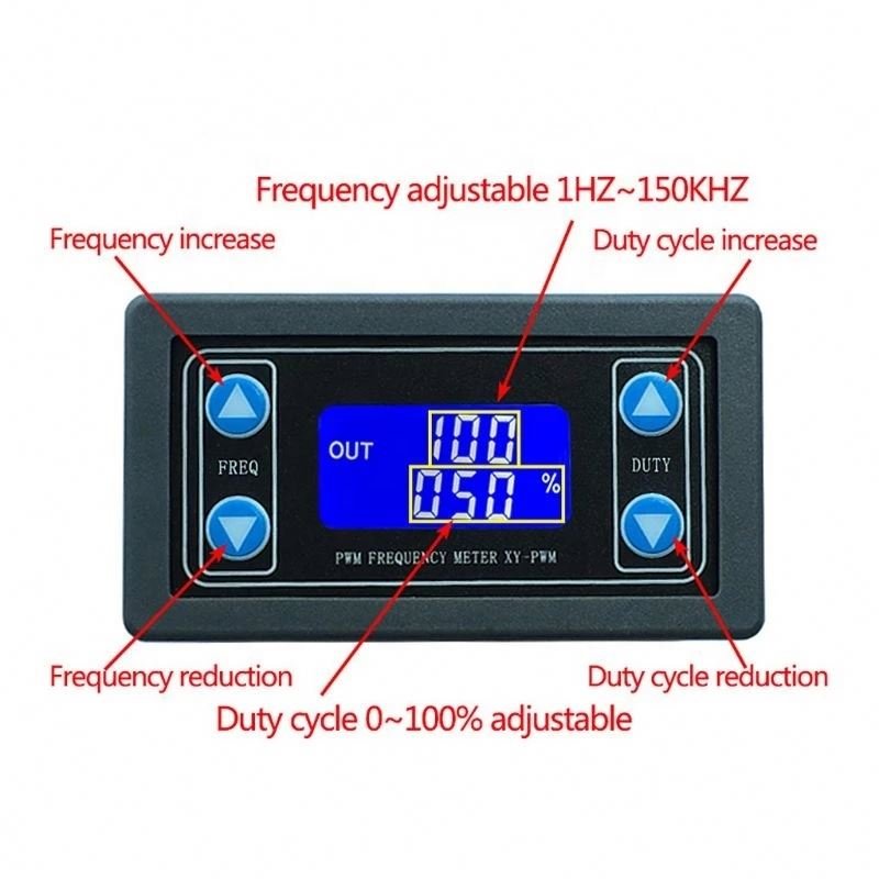 1HZ~150KHZ Signal Generator Digital Display PWM Pulse Frequency Duty Ratio Adjustable Square Wave Rectangular Signal Generator