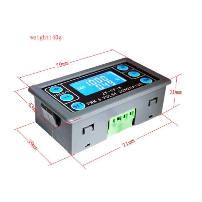 ZK-PP1K Signal Generator Dual Mode LCD PWM 1-Channel 1Hz-150KHz PWM Frequency Duty Cycle Adjustable Square Wave Generator