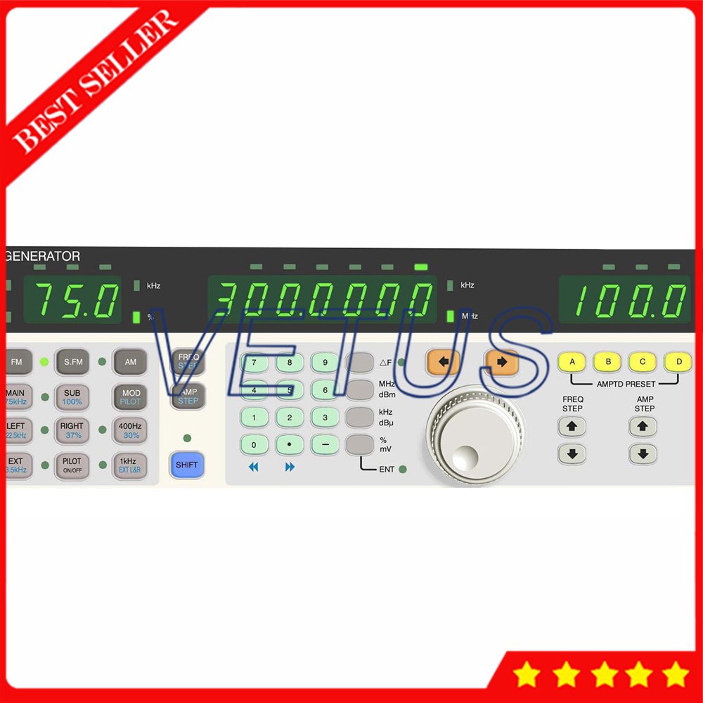 FM-AM Stereo Signal Generator Meter Tester with Frequency Range 100kHZ-150MHz AM Depth 0-60%