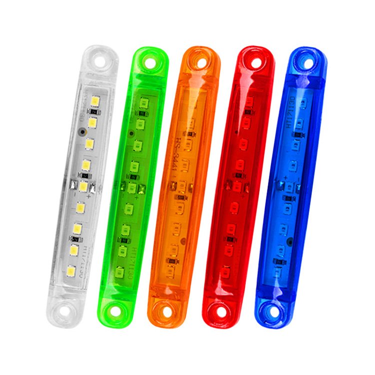 Hot Sale 12v 24v Truck Trailer Lorry Color Side Marker Lamp Indicator Slim Led Strip Lights