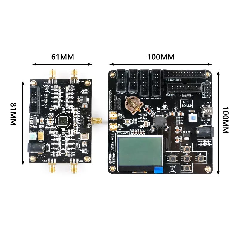 AD9959 high-speed DDS module sine wave signal generator RF signal source with four channels far exceeding AD9854