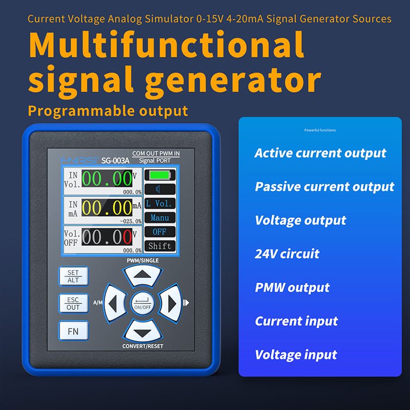 0-10V Signal Generator Adjustable Current Voltage Simulator 4-20mA Sources transmitter calibrator