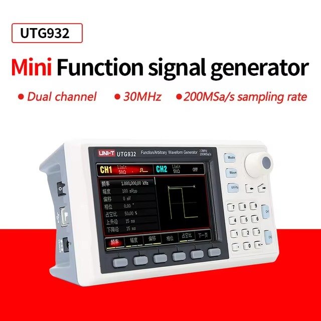 UNI-T UTG962E 60Mhz UTG932E 30Mhz Function Arbitrary Waveform Generator Signal Source Dual Channel 200MS/s 14bit Frequency Meter