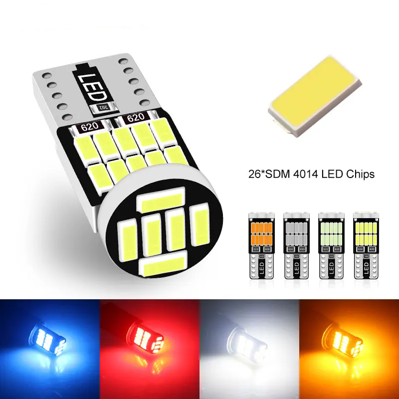 Canbus W5W led T10 LED Bulbs 26SMD 4014 For Car Parking Position Lights,Interior Map Dome Lights 12V White Amer bright