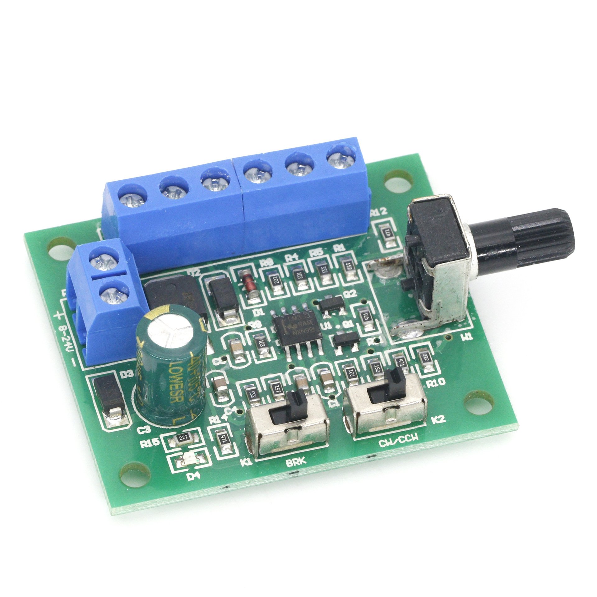Motor drivePCB board controller speed regulation positive and negative control PWM signal generator 8-24V module