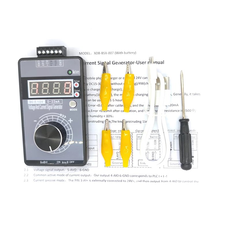 4-20mA 0-10V0-5V Handheld Signal Generator 0~22mA Sink Source for Adjustable Voltage Current Simulator Pressure Transmitter