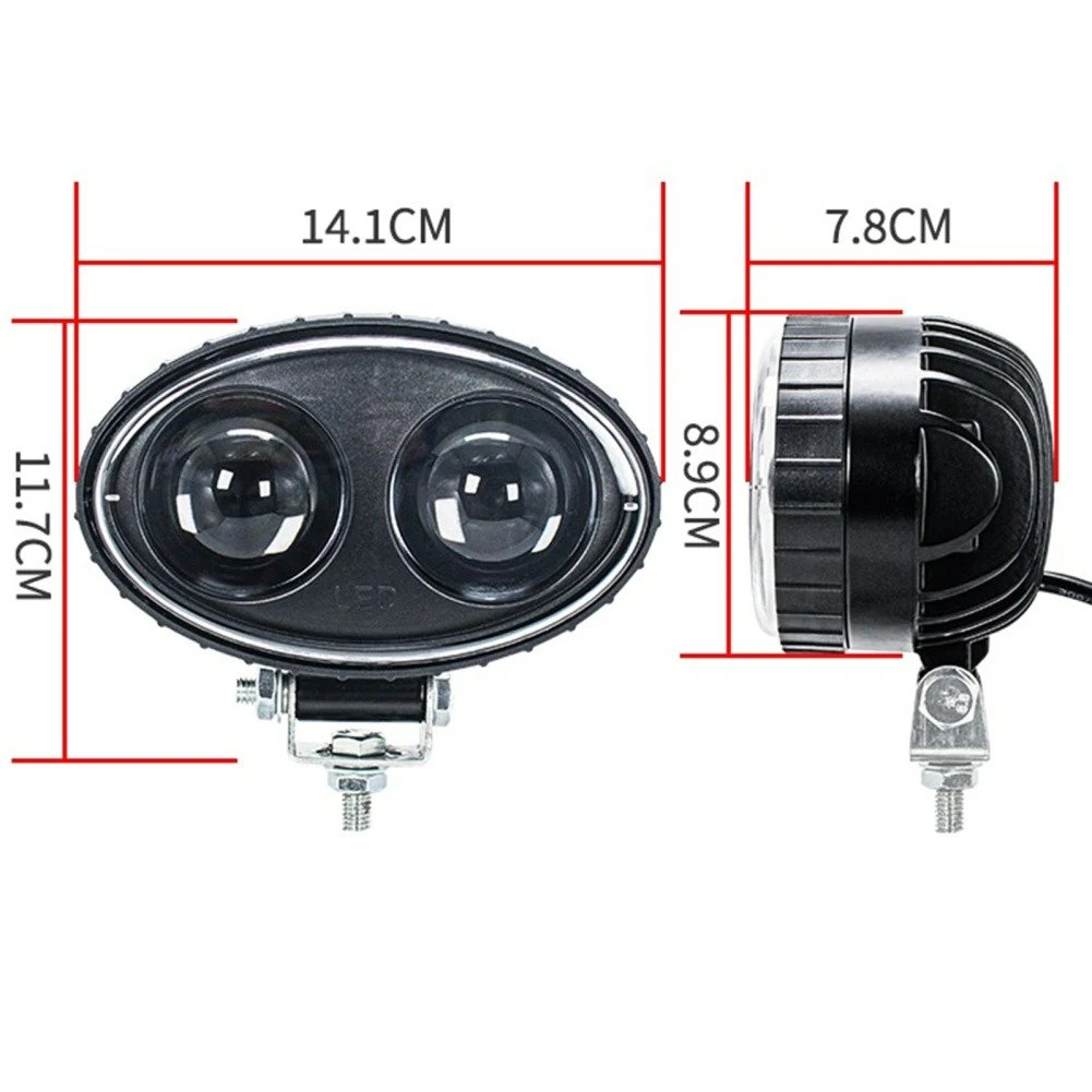 10-80V 20w LED Big Red Dot Light Vehicle Safety Lamps blue Truck Driving Lights Warning Light Hyster Heli