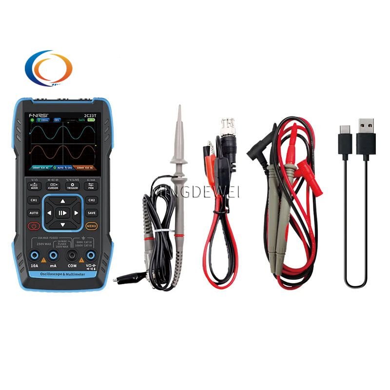 FNIRSI 2C23T Handheld Digital Oscilloscope Multimeter + Function Signal Generator 3IN1 Dual Channel 10MHZ*2 50MS/s