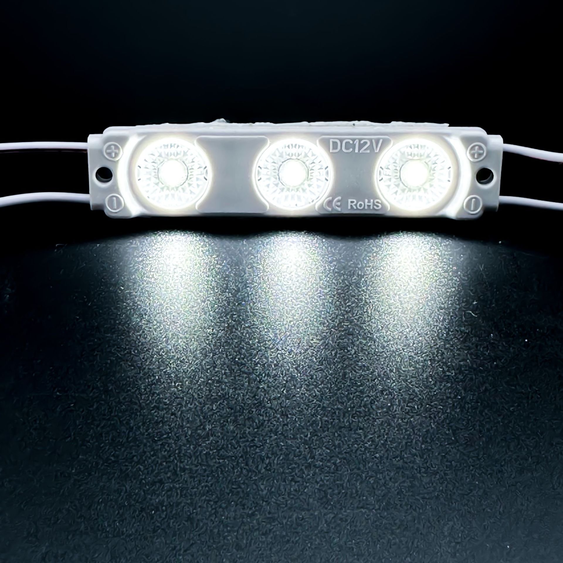 3 SMD 2835 signal signs side light 3030 module lens 12v injection molding 3w led module