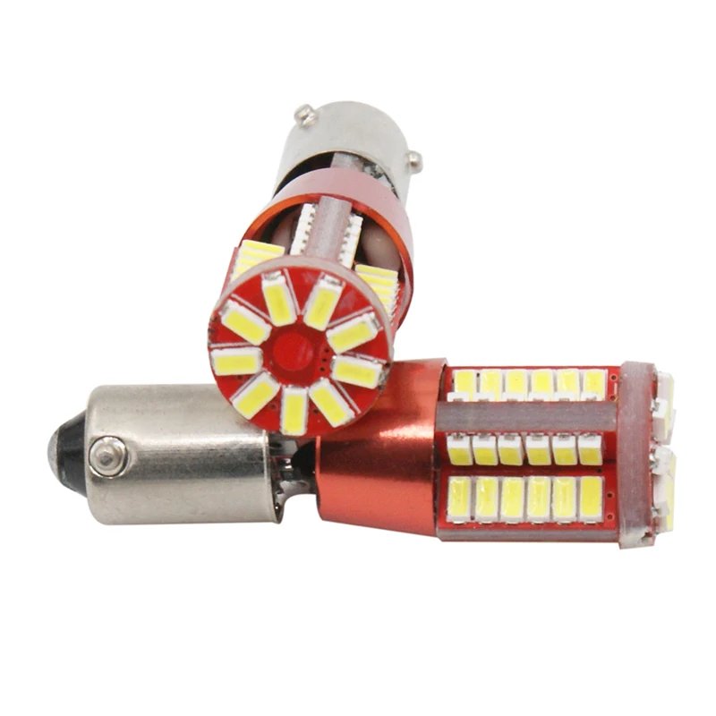 1pc BA9S Bax9s Bay9s Canbus T11 T4W W6W H6W 3014 57SMD LED Error Free Led Wedge Door Read Light Lamp Bulb White 12v