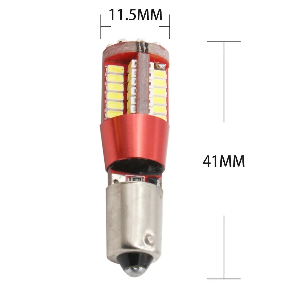 1pc BA9S Bax9s Bay9s Canbus T11 T4W W6W H6W 3014 57SMD LED Error Free Led Wedge Door Read Light Lamp Bulb White 12v