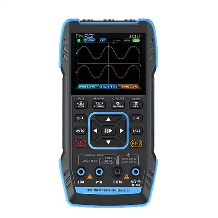 FNIRSI 2C23T Handheld Digital Oscilloscope Multimeter + Function Signal Generator 3IN1 Dual Channel 10MHZ*2 50MS/s