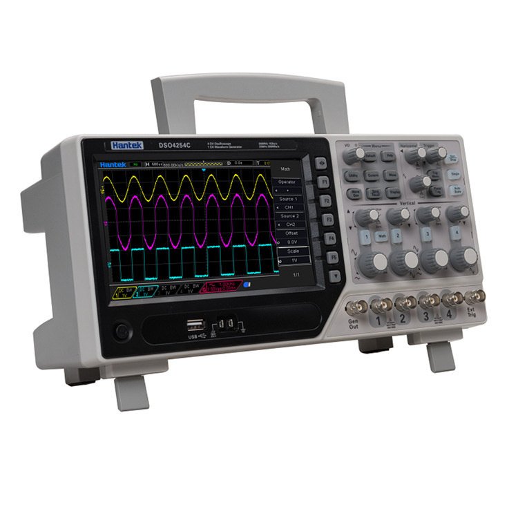 Hantek Oscilloscope DSO4104C DSO4204C 4 channel digital oscilloscope with signal source 100MHz 200MHz oscilloscope