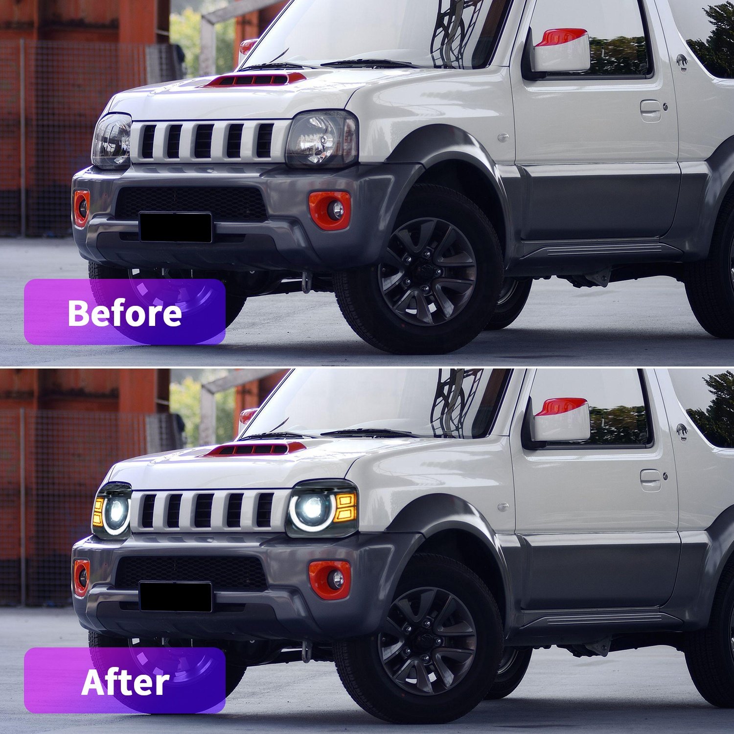 Archaic Headlights for Suzuki Jimny JB23 JB43 2007-2017 LED Headlight with Sequential Turn Signal Jimny Front Head Lamp