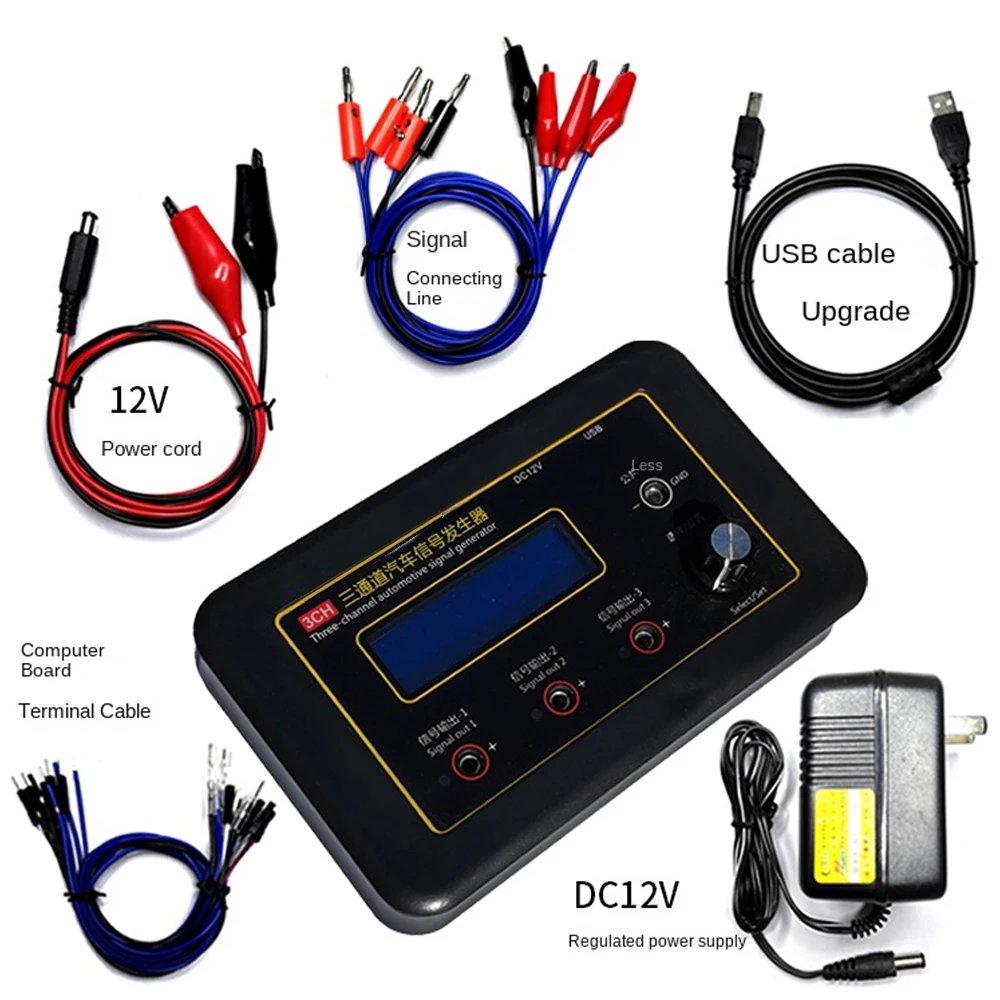 AM-3CH 3 Channel Automobile Signal Generator Crankshaft Camshaft Sensor Simulator