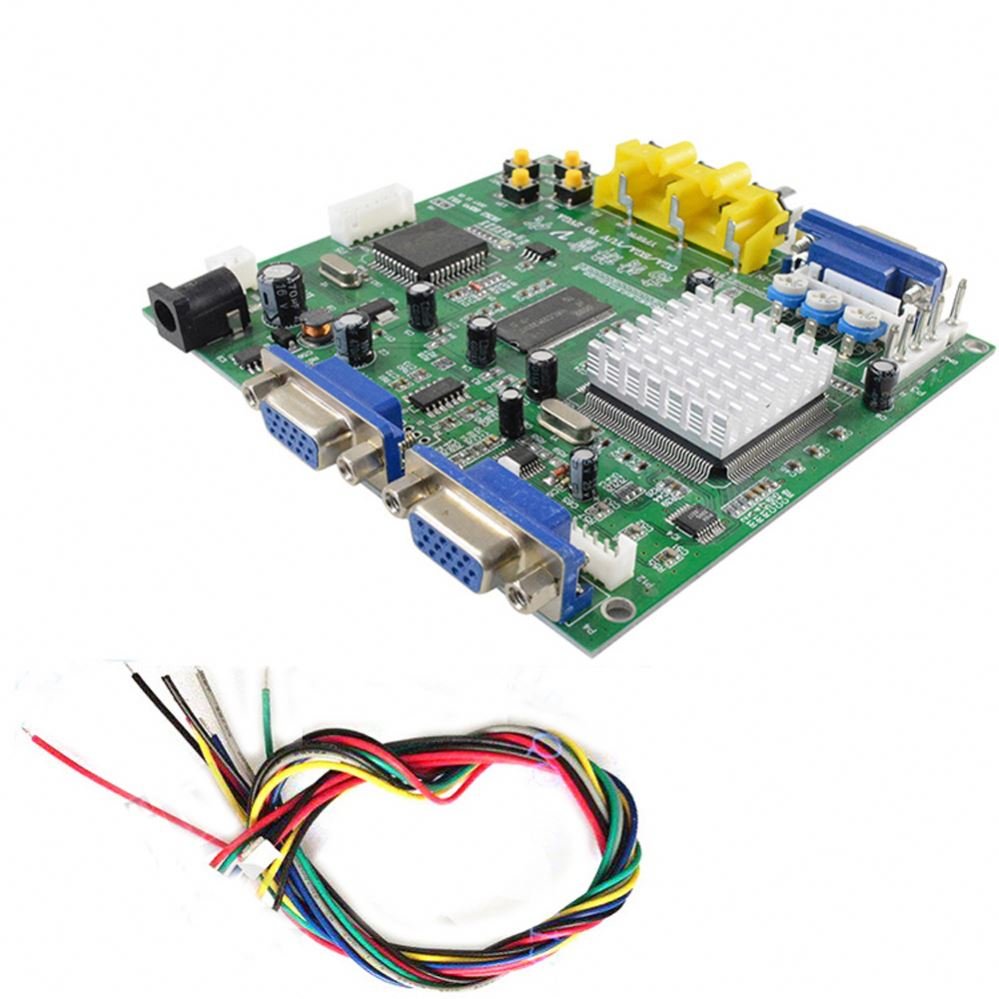NEWest Arcade Game RGB/CGA/EGA/YUV to VGA converter HD Video Converter Board Hot green board