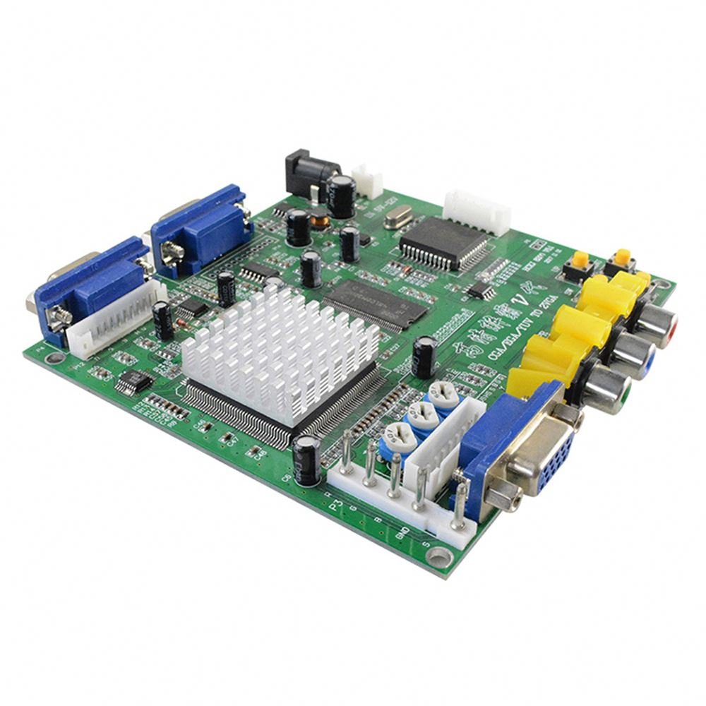 NEWest Arcade Game RGB/CGA/EGA/YUV to VGA converter HD Video Converter Board Hot green board