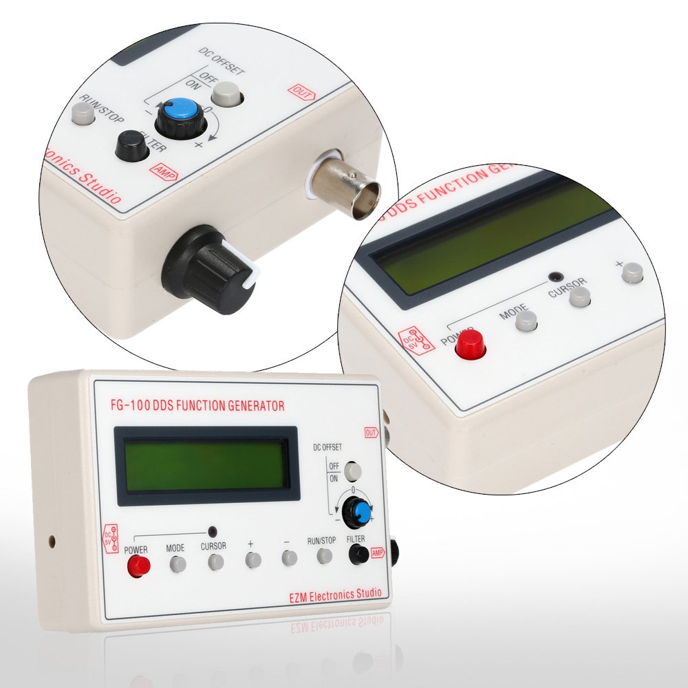 1HZ-500KHZ DDS Functional Signal Generator Signal Source Module Frequency Counter Sine + Square + Triangle + Sawtooth Waveform