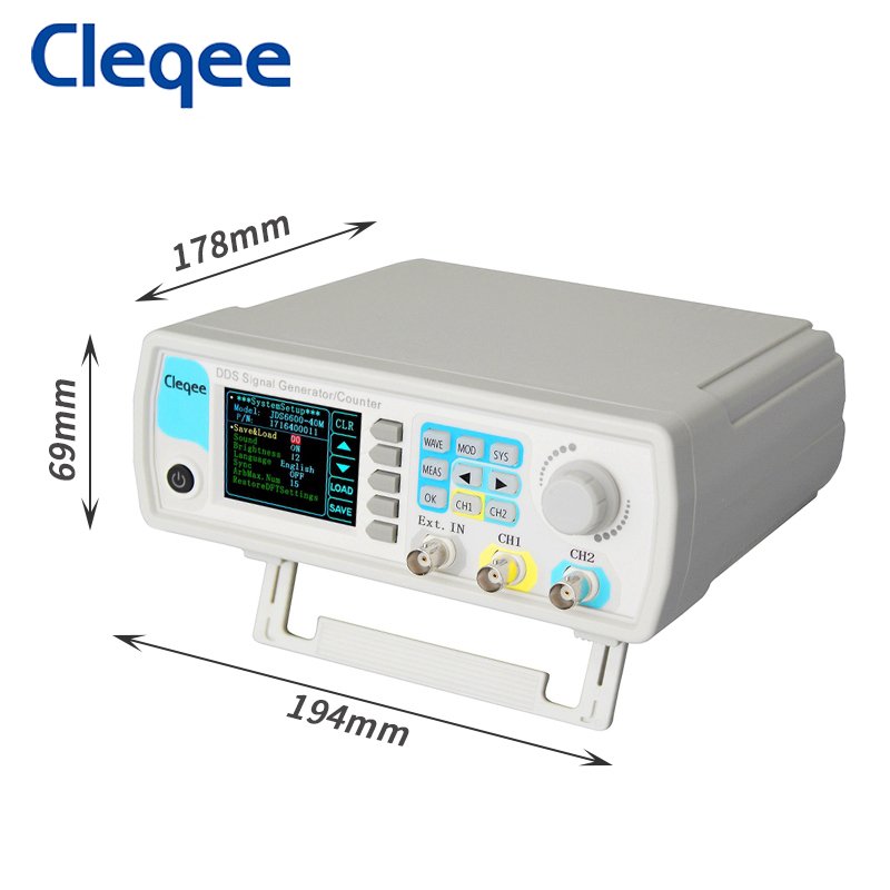 Cleqee JDS6600-15M 15MHz DDS Function Signal Generator Digital Control Dual-channel Frequency Meter Arbitrary Waveform