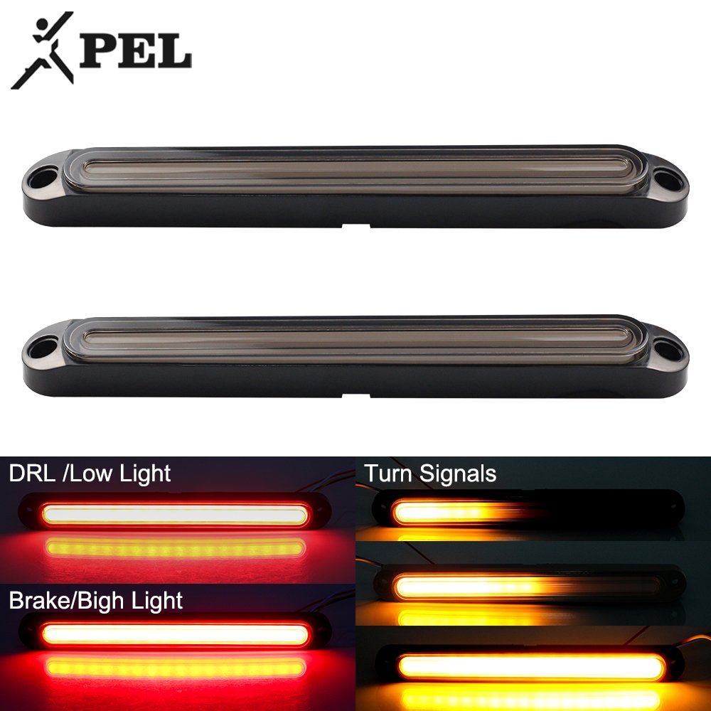 PEL Second-Generation Upgraded Version of LED Light Guide Cargo Truck Trailer Car Two-Color Water Steering Brake Tail Light
