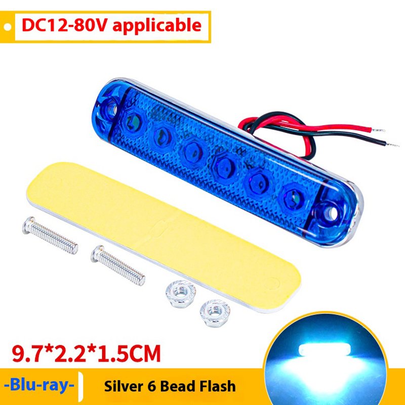 12-80V 6LED Side Marker Light Warning Light Trailer led Lamp Emergency Light Signal Lamps Indicator For Bus SUV Truck Trailer