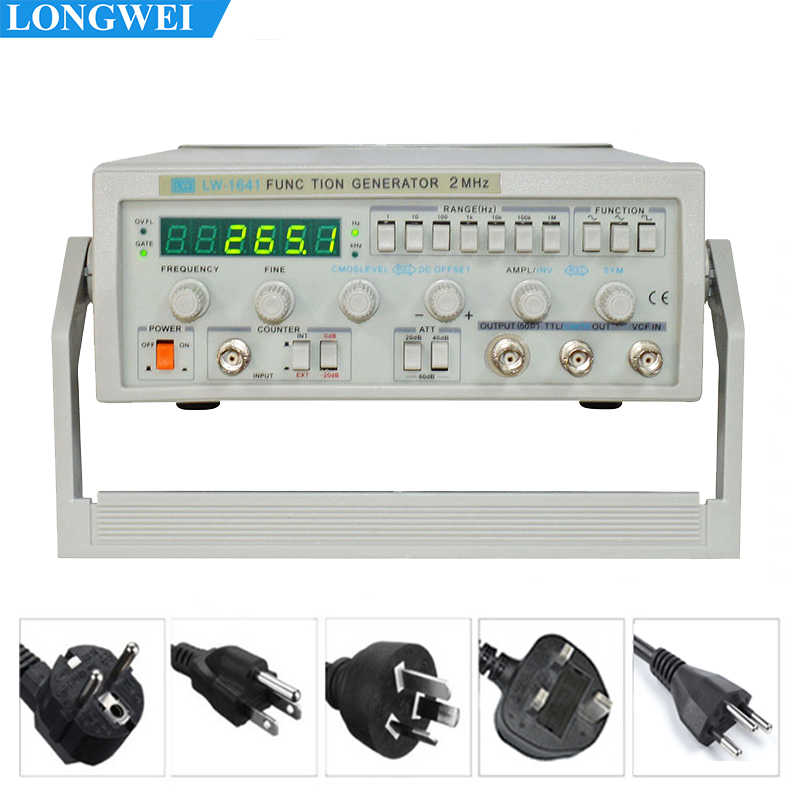 Longwei LW-1641 Digital Function Signal Generator Audio Generator 0.1Hz-2MHz Professional Electronic Measuring Instruments