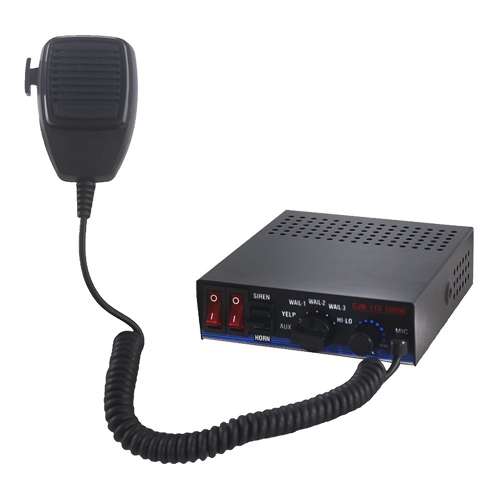 CJB-112 Siren Amplifier Ambulance Emergency Signal High Power Speaker Horn Siren