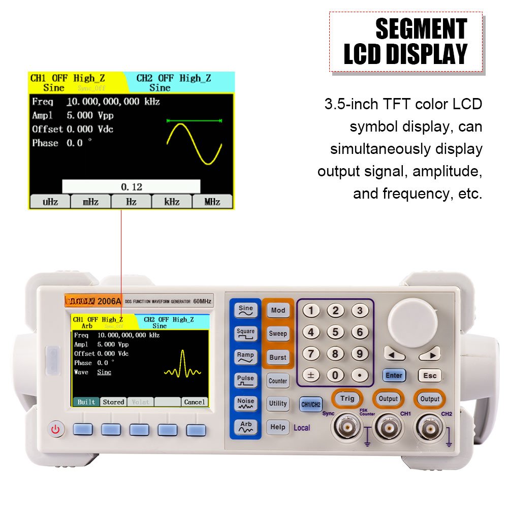 2006A New product Frequency 200 MSa/s Sine 60MHz DDS Signal Function Generator