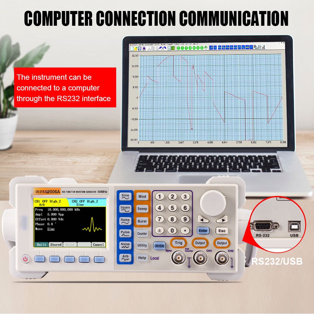 2006A New product Frequency 200 MSa/s Sine 60MHz DDS Signal Function Generator